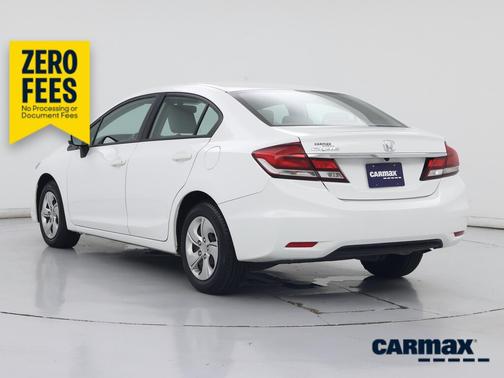 White 2015 Honda Civic LX