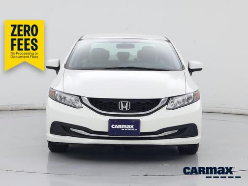 White 2015 Honda Civic LX