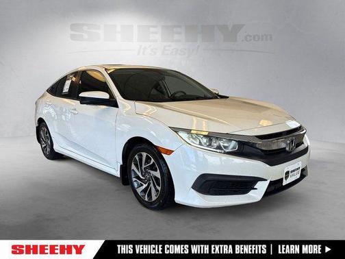 White 2017 Honda Civic EX