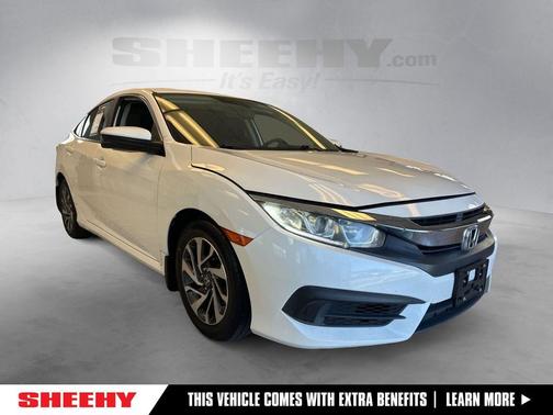 White 2017 Honda Civic EX