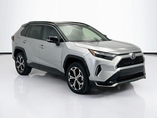 Silver Sky Metallic/Midnight Black Metallic 2025 Toyota RAV4 Hybrid SE