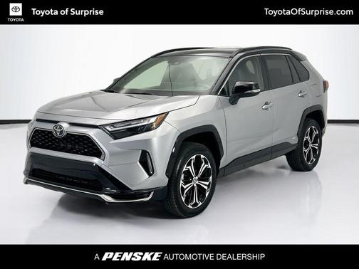 Silver Sky Metallic/Midnight Black Metallic 2025 Toyota RAV4 Hybrid SE