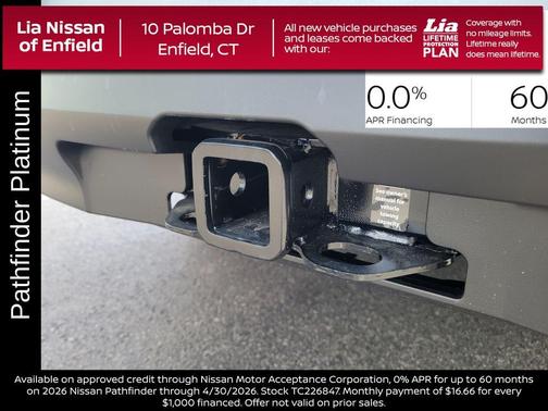 White / Black 2026 Nissan Pathfinder Platinum