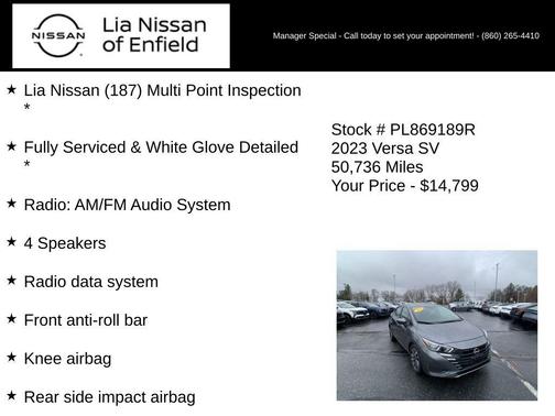 Gun Metallic 2023 Nissan Versa 1.6 SV