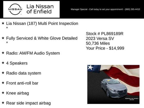 Gun Metallic 2023 Nissan Versa 1.6 SV