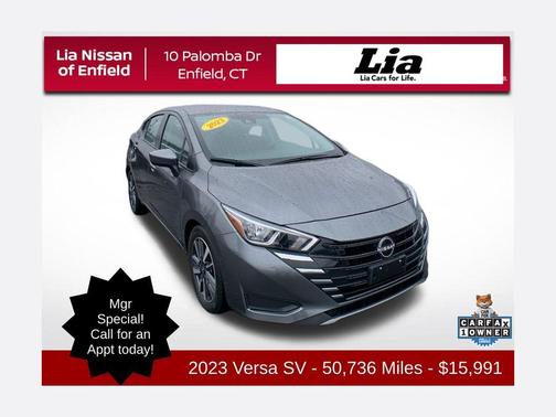 Gun Metallic 2023 Nissan Versa 1.6 SV