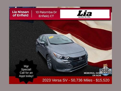 Gun Metallic 2023 Nissan Versa 1.6 SV