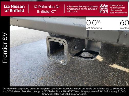 Black 2026 Nissan Frontier SV