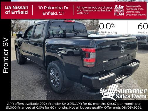 Black 2026 Nissan Frontier SV