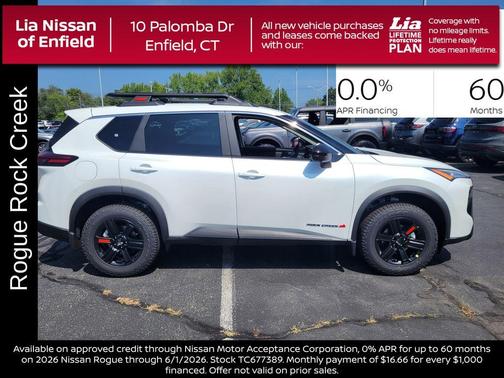 Everest White P 2026 Nissan Rogue Rock Creek