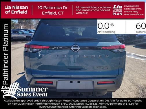 6 2026 Nissan Pathfinder Platinum