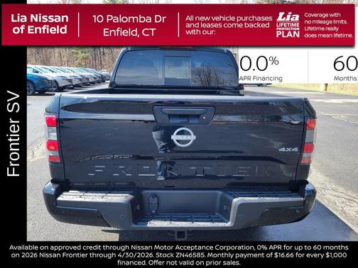 Black 2026 Nissan Frontier SV
