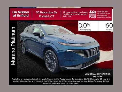 Aurora Blue Pea 2026 Nissan Murano Platinum