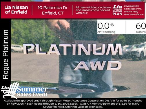 6 2026 Nissan Rogue Platinum