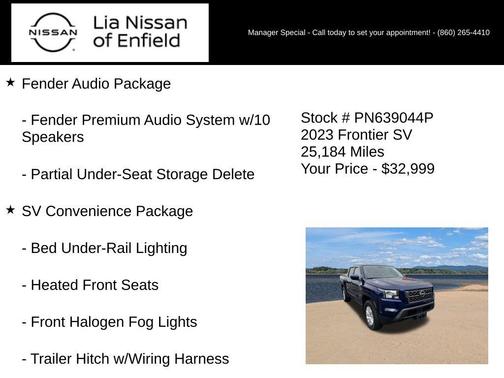 Deep Blue Pearl 2023 Nissan Frontier SV