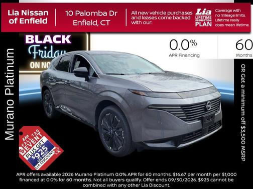 Gun Metallic 2026 Nissan Murano Platinum