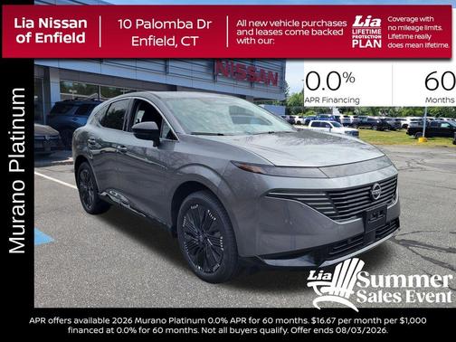 Gray 2026 Nissan Murano Platinum