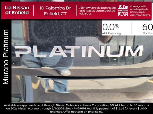 Gray 2026 Nissan Murano Platinum
