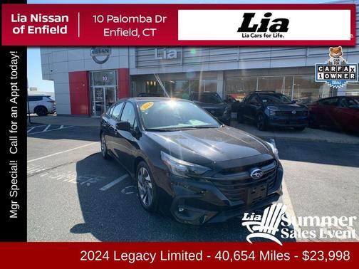 Crystal Black Silica 2024 Subaru Legacy