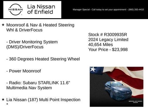 Crystal Black Silica 2024 Subaru Legacy
