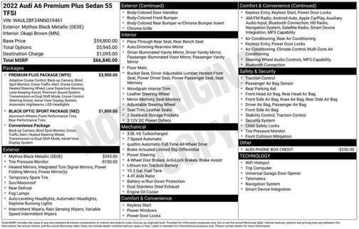 2022 Audi A6 55 Premium Plus