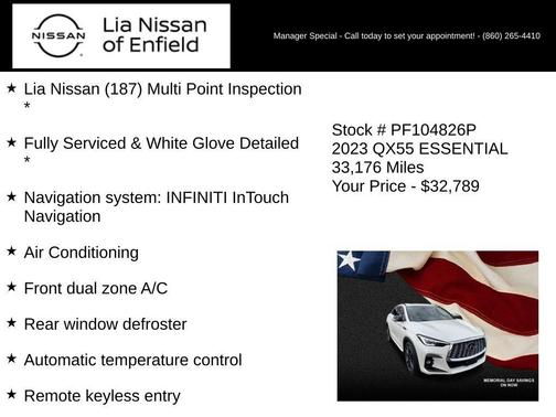 Majestic White 2023 INFINITI QX55 ESSENTIAL