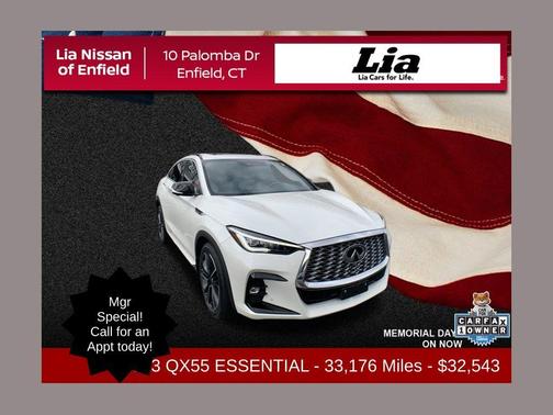 Majestic White 2023 INFINITI QX55 ESSENTIAL