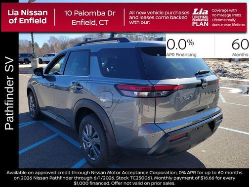 Gun Metallic 2026 Nissan Pathfinder SV