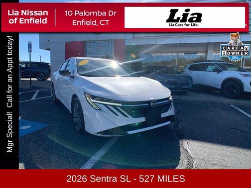 Aspen White 2026 Nissan Sentra SL