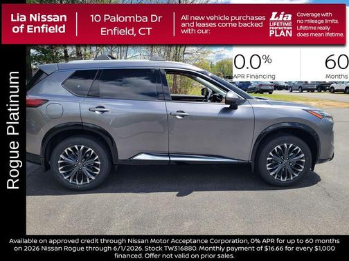 Gun Metallic 2026 Nissan Rogue Platinum