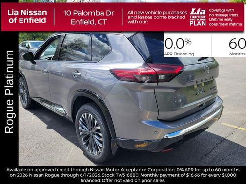 Gun Metallic 2026 Nissan Rogue Platinum