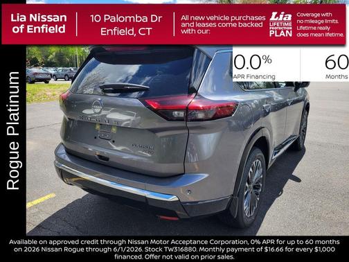 Gun Metallic 2026 Nissan Rogue Platinum