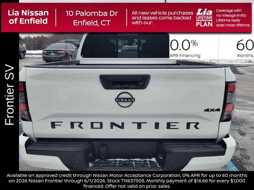 Glacier White 2026 Nissan Frontier SV