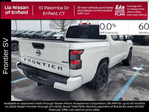 Glacier White 2026 Nissan Frontier SV