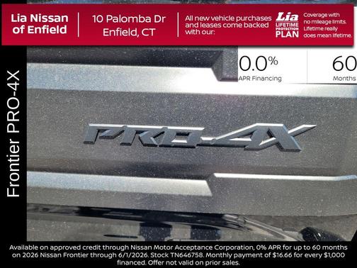 Black 2026 Nissan Frontier PRO-4X