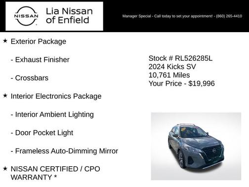 Boulder Gray Metallic 2024 Nissan Kicks SV