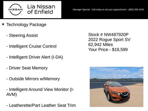 Monarch Orange 2022 Nissan Rogue Sport SV