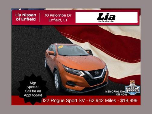 Monarch Orange 2022 Nissan Rogue Sport SV