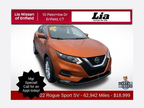 Monarch Orange 2022 Nissan Rogue Sport SV
