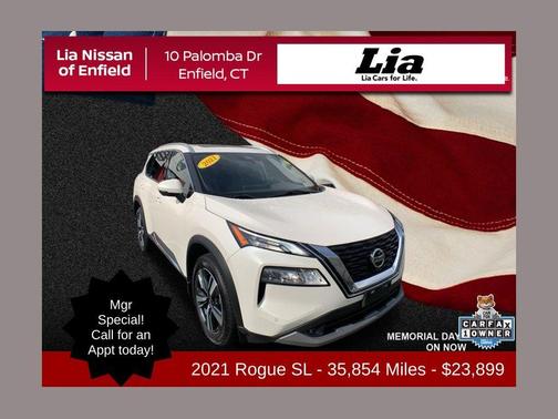 White 2021 Nissan Rogue SL