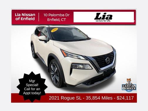 White 2021 Nissan Rogue SL