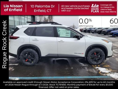 Everest White P 2026 Nissan Rogue Rock Creek