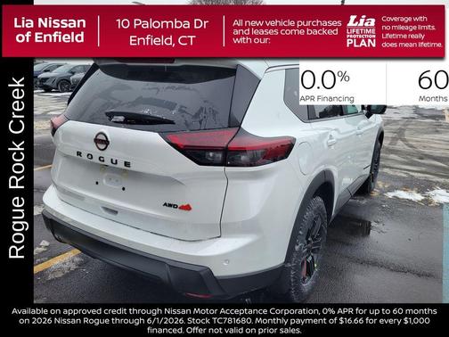 Everest White P 2026 Nissan Rogue Rock Creek