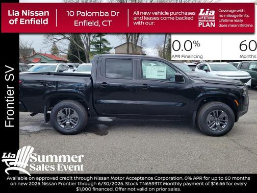 Black 2026 Nissan Frontier SV