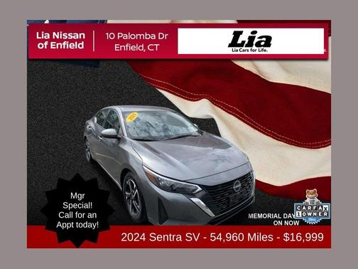 Gun Metallic 2024 Nissan Sentra SV