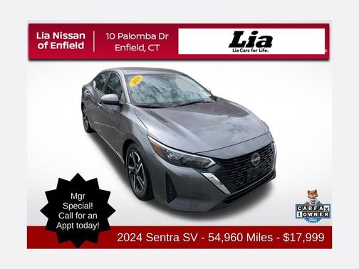 Gun Metallic 2024 Nissan Sentra SV