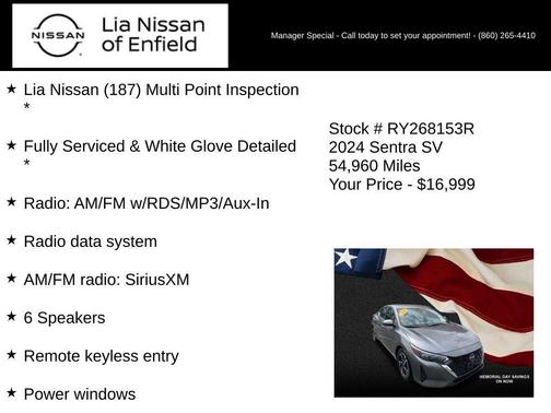 Gun Metallic 2024 Nissan Sentra SV