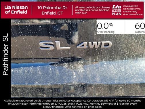 Black 2026 Nissan Pathfinder SL