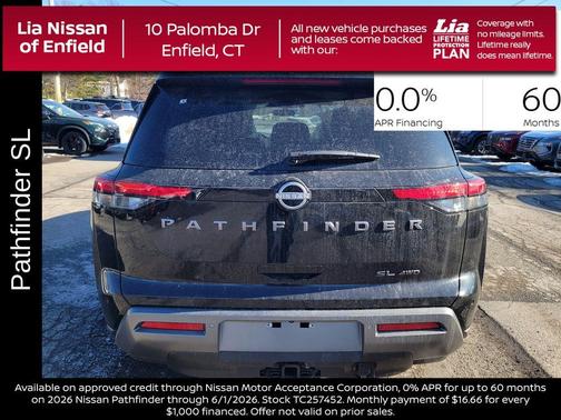 Black 2026 Nissan Pathfinder SL
