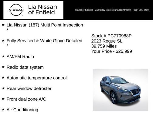 Gun Metallic 2023 Nissan Rogue SL